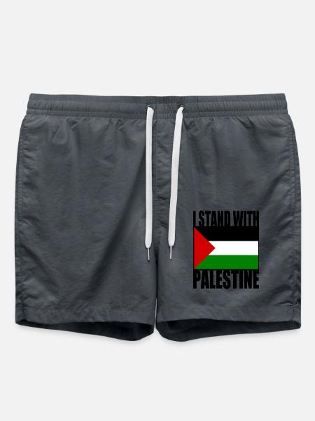 I stand with palestine - Swim Trunks - anthracite