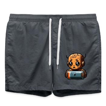 Bot Robot with Depleted Battery - Swim Trunks - anthracite - Front - AI Model Male 185 light (185cm)