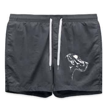 Great Dane Dog Dogs Wilsigns - Swim Trunks - anthracite - Front - AI Model Male 185 light (185cm)