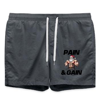 Douleur et gain du Père Noël - Short de bain - charbon - Devant - AI Model Male 185 light (185cm)