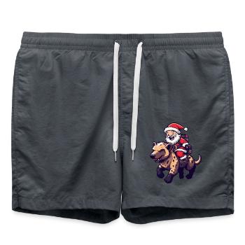 Hyène Père Noël - Short de bain - charbon - Devant - AI Model Male 185 light (185cm)