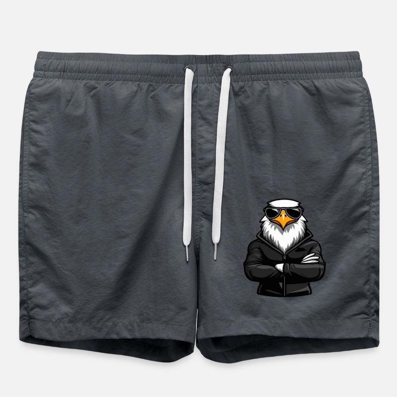 Adler Eagle Comic - Badeshorts - Anthrazit