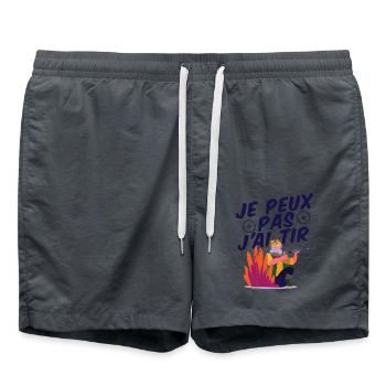 Je peux pas j’ai tir humour tir sportif tireur - Short de bain - charbon - Devant - AI Model Male 185 light (185cm)