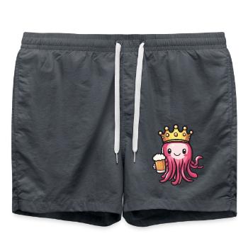 Jellyfish Beer Funny - Swim Trunks - anthracite - Front - AI Model Male 185 light (185cm)