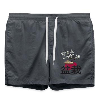 Bonsai bonsai show shohin bonsaiartist - Swim Trunks - anthracite - Front - AI Model Male 185 light (185cm)