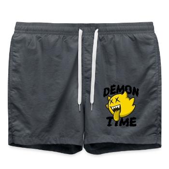 Demon Time - Yellow Ghost - Swim Trunks - anthracite - Front - AI Model Male 185 light (185cm)