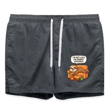 Faules Faultier - Badeshorts - Anthrazit - Vorne - AI Model Male 185 light (185cm)