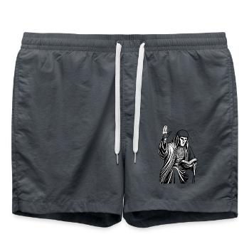 Königlicher Gruß Mittelalter - Badeshorts - Anthrazit - Vorne - AI Model Male 185 light (185cm)