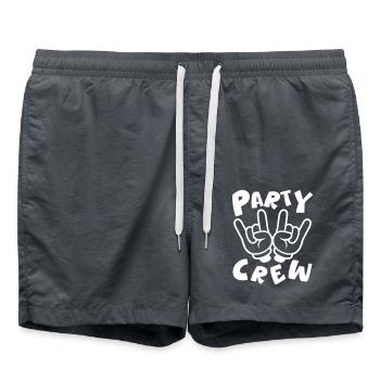 Party Crew Hand Lustig - Badeshorts - Anthrazit - Vorne - AI Model Male 185 light (185cm)