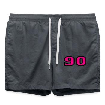 90. 90 JAHRE. 90-JÄHRIGES JUBILÄUM. 90-JÄHRIGES JUBILÄUM. - Badeshorts - Anthrazit - Vorne - AI Model Male 185 light (185cm)