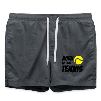 Born to play Tennis - Short de bain - charbon - Devant - AI Model Male 185 light (185cm)
