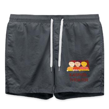 Kasperltheater lustig - Badeshorts - Anthrazit - Vorne - AI Model Male 185 light (185cm)
