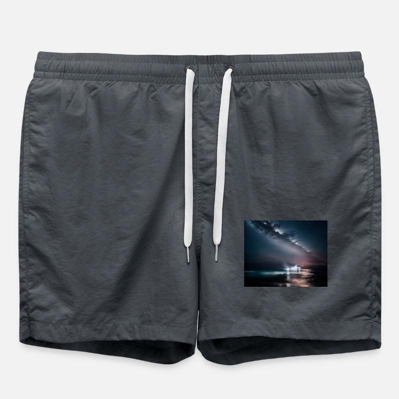 Ship at night - Swim Trunks - anthracite