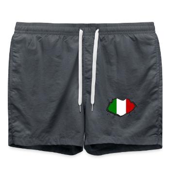 Drapeau italien - Short de bain - charbon - Devant - AI Model Male 185 light (185cm)