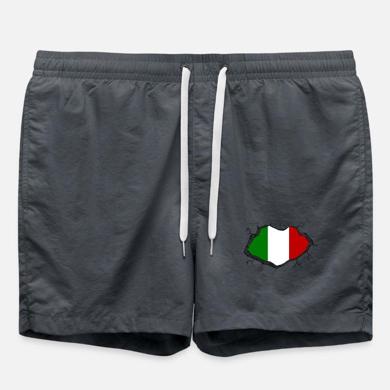 Drapeau italien - Short de bain - charbon