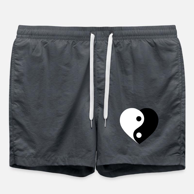 Yin et Yang Love Version :) - Short de bain - charbon