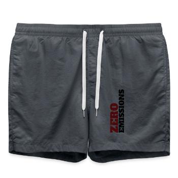 Zero Emissions / elektrisch fahren / Elektroauto - Badeshorts - Anthrazit - Vorne - AI Model Male 185 light (185cm)