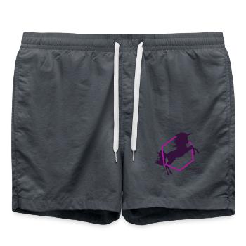 Ein Einhorn - A Unicorn - Badeshorts - Anthrazit - Vorne - AI Model Male 185 light (185cm)