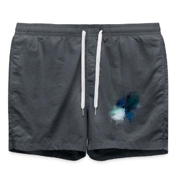 chemise cadeau libellule - Short de bain - charbon - Devant - AI Model Male 185 light (185cm)