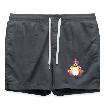 Mandelbaum Fraktal - Short de bain - charbon - Devant - AI Model Male 185 light (185cm)