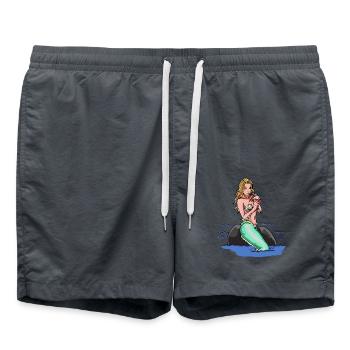Mermaid Mermaid Fable Fairy Tale Kids Fantasy - Swim Trunks - anthracite - Front - AI Model Male 185 light (185cm)