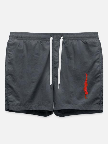 Yoga Handstand rot - Badeshorts - Anthrazit