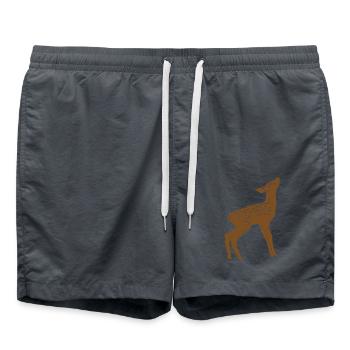 Roe deer - Swim Trunks - anthracite - Front - AI Model Male 185 light (185cm)
