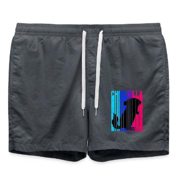 Chinchilla - Swim Trunks - anthracite - Front - AI Model Male 185 light (185cm)