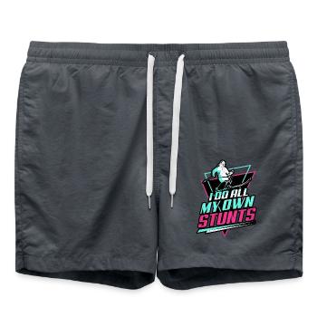 Skiing Skiing Skiing Skiing Skiing - Swim Trunks - anthracite - Front - AI Model Male 185 light (185cm)