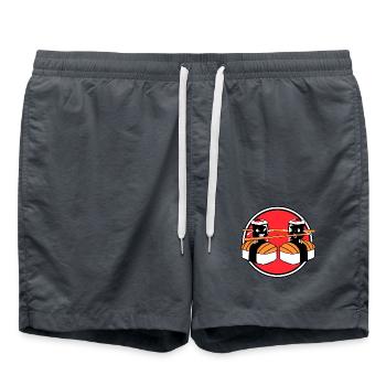 Sushi Go Reis Japan Tokio Miso Nigiri Maki Udon - Badeshorts - Anthrazit - Vorne - AI Model Male 185 light (185cm)