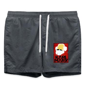 Communisme - Short de bain - charbon - Devant - AI Model Male 185 light (185cm)