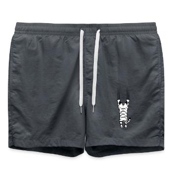 Krallen Katze Katzen Kater Haustiere Pfote - Badeshorts - Anthrazit - Vorne - AI Model Male 185 light (185cm)