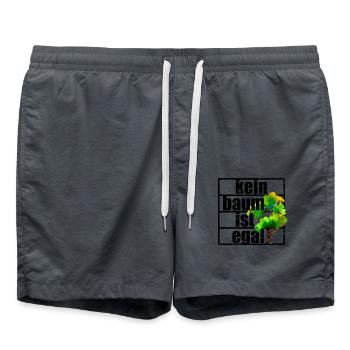 Pas d’arbre Est Peu importe le changement climatique Changement climatique - Short de bain - charbon - Devant - AI Model Male 185 light (185cm)