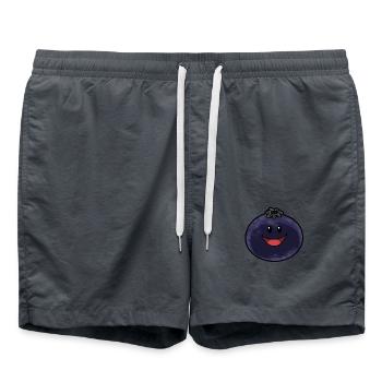 Blueberry Blueberries Vegan Vegetarian Berry Fruit - Swim Trunks - anthracite - Front - AI Model Male 185 light (185cm)