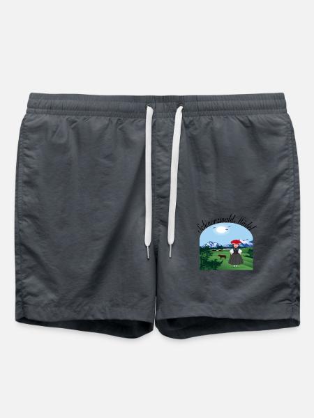 Schwarzwald-Mädel Bollenhut Heimat Tradition - Badeshorts - Anthrazit