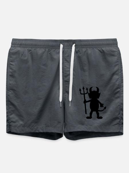 Devil man cartoon character - Swim Trunks - anthracite