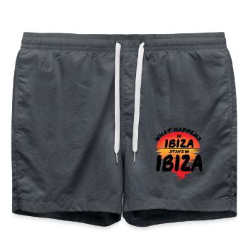 what happens in ibiza stays in ibiza - Badeshorts - Anthrazit - Vorne - AI Model Male 185 light (185cm)