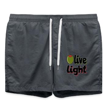 Olive LIght - Badeshorts - Anthrazit - Vorne - AI Model Male 185 light (185cm)