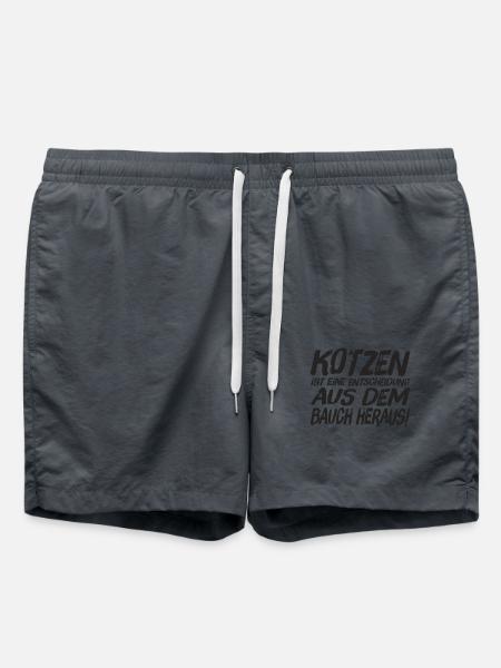 Kotzen ist eine Entscheidung aus dem Bauch heraus - Badeshorts - Anthrazit