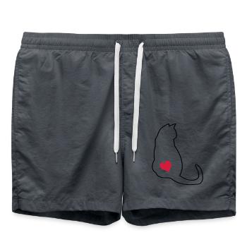 Chat - Short de bain - charbon - Devant - AI Model Male 185 light (185cm)
