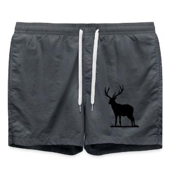 Hirsch - Badeshorts - Anthrazit - Vorne - AI Model Male 185 light (185cm)