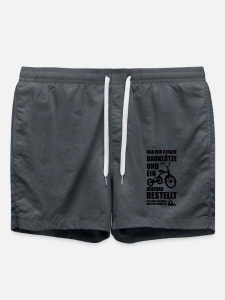 Lustige Sprüche Kindheit Optimismus Geschenkidee - Badeshorts - Anthrazit