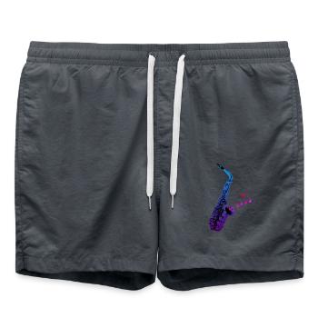saxophone - Short de bain - charbon - Devant - AI Model Male 185 light (185cm)