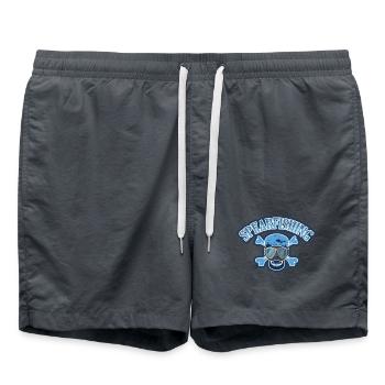 Skelett Taucherbrille Speerfischer Geschenk Jäger - Badeshorts - Anthrazit - Vorne - AI Model Male 185 light (185cm)