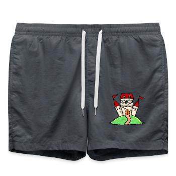Château Ritterburg Château Forteresse Ritterburg enfants - Short de bain - charbon - Devant - AI Model Male 185 light (185cm)