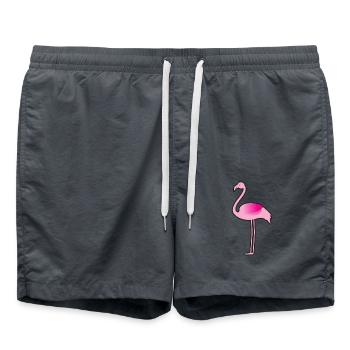 Flamingo women / girl shirt - Swim Trunks - anthracite - Front - AI Model Male 185 light (185cm)