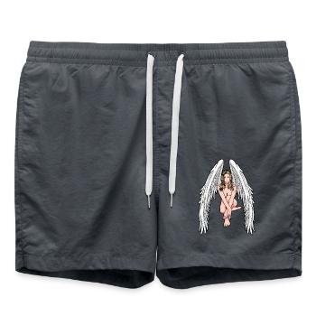 Xmas Christmas Angel Guardian Angel Heavenly - Swim Trunks - anthracite - Front - AI Model Male 185 light (185cm)