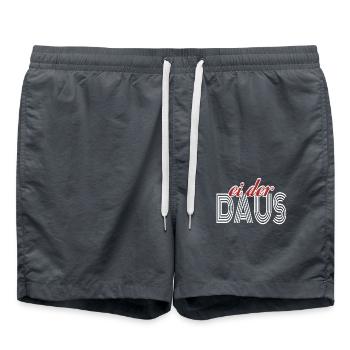 Ei Der Daus Sprichwort Deutsche Redensart Spruch - Badeshorts - Anthrazit - Vorne - AI Model Male 185 light (185cm)