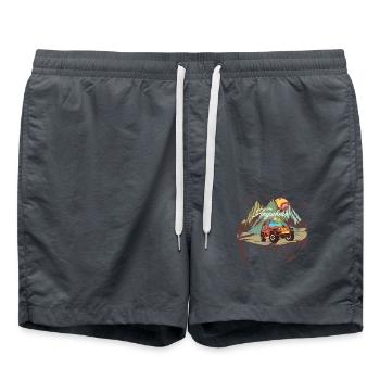 4x4 Vatertag - Badeshorts - Anthrazit - Vorne - AI Model Male 185 light (185cm)