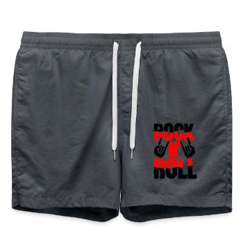 Rock n roll musicien musicien amateur de musique - Short de bain - charbon - Devant - AI Model Male 185 light (185cm)